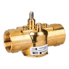 Zone Valves and Actuators Erie Zone Valve, 2-Way, PN16, DN20 (3/4"), Rp Thread, Kvs 6.5 m³/h (Cv 7.5), Pop-Top Actuator Connection, Brass Body, Schneider Electric VT2337