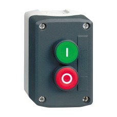 Schneider Electric XALD213 - Harmony XALD, XALK - Контролна станция 1 бутон с 1NO зелен и 1 бутон 1NC червен, надпис "I/O"