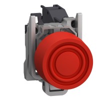 Schneider Electric XB4BPS42GEX - Harmony XB4 - ATEX D - Цялостен бутон, Harmony XB4, Explosive atmosphere, бутон червен с капаче