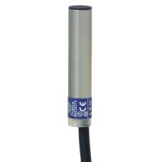 Индуктивен сензор XS, XS5 Ø 6.5, L33mm, неръждаема стомана, Sn1.5 mm, 12...24 VDC, кабел 2 m, Telemecanique XS506B1NAL2
