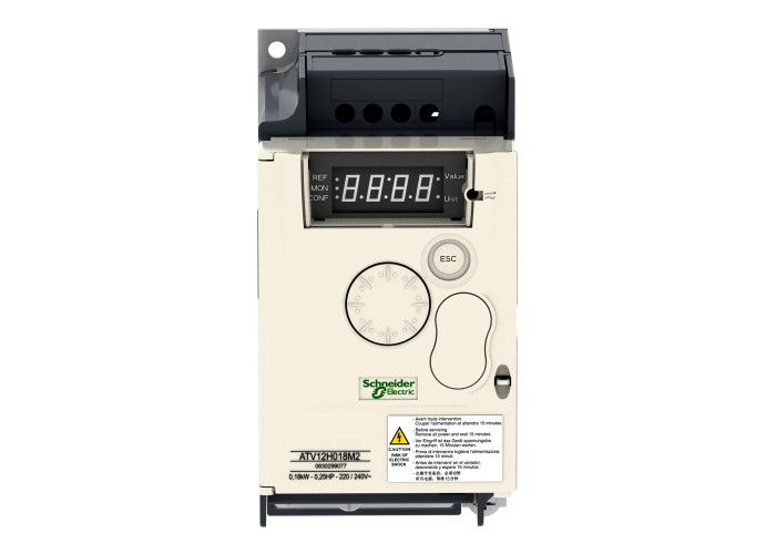 Schneider Electric ATV12H018M3 - Altivar 12 - Честотен регулатор ATV12 - 0.18kW - 0.25hp - 200..240V - 3ph