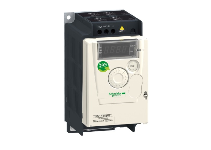 Schneider Electric ATV12H018M3 - Altivar 12 - Честотен регулатор ATV12 - 0.18kW - 0.25hp - 200..240V - 3ph