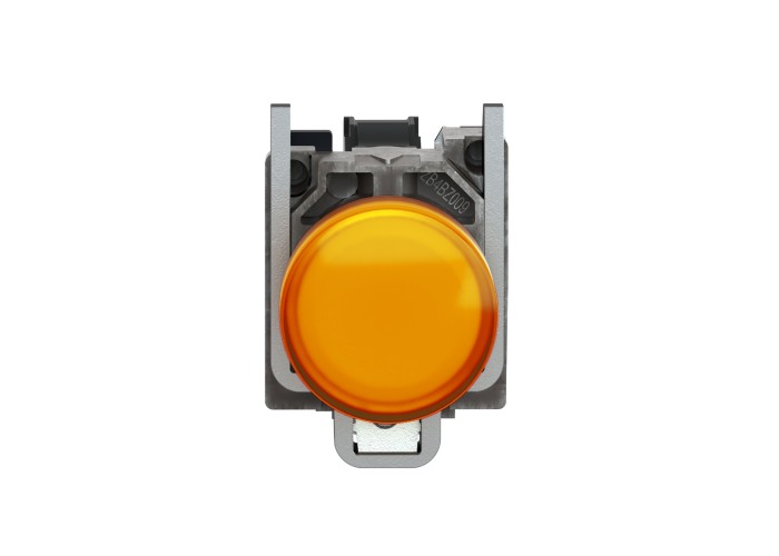 Сигнална лампа метална, оранжева, 22 мм, вграден LED, 24 V AC/DC, Harmony XB4 Schneider Electric XB4BVB5