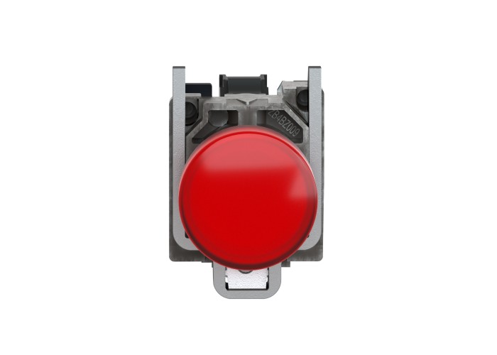 Сигнална лампа, метална, червена, 22 мм, вграден LED, 110...120 VAC, Harmony XB4 Schneider Electric XB4BVG4