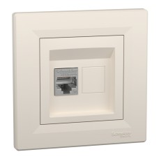 Schneider Electric EPH5000123 - Asfora - Розетка за данни - RJ45 cat.5 STP, крема