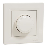 Ротативен димер, Asfora, многокабелен ,LED, 230V, 370W, с рамка, крем, Schneider Electric EPH6800123 Asfora