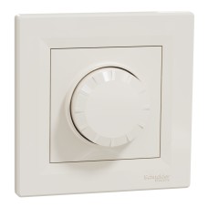 Ротативен димер, Asfora, многокабелен ,LED, 230V, 370W, с рамка, крем, Schneider Electric EPH6800123 Asfora