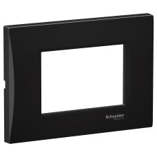 Easy Styl Easy Styl, cover frame, 3 modules, black, Schneider Electric LMR7263003