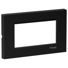 Easy Styl Easy Styl, cover frame, 4 modules, black, Schneider Electric LMR7264005