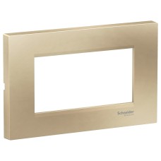 Easy Styl Easy Styl, cover frame, 4 modules, metallic beige, Schneider Electric LMR7264007