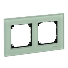 Двойна стъклена рамка, смарагд, Merten System M, Schneider Electric MTN404204