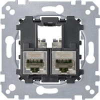 Schneider Electric MTN4576-0022 - Merten System M - Компютърна розетка 2хRJ45 кат.6а STP