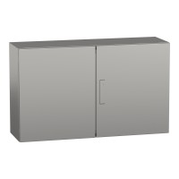 Schneider Electric NSYS3X601030 - Infraplus Small Office - Wall mounted enclosure, Spacial S3X, stainless steel 304L, double plain door, 600x1000x300mm, IP55