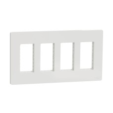 Рамка 4 колони x 4 мод.+ монтажна рамка за Инсталационна кутия, бяла, New Unica, Schneider Electric NU024418