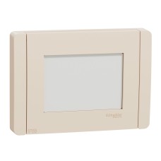 Декоративна рамка 1 елемент, IP55, 3 модула, слонова кост, New Unica, Schneider Electric NU055344