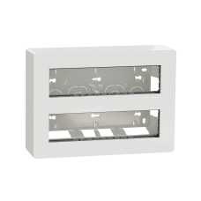 Панел 2 реда x 10 модула за открит монтаж, бял, антибакт., New Unica, Schneider Electric NU121020