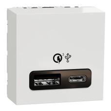 Двойно USB Quick Charge A+C 18W, New Unica, Schneider Electric NU301918