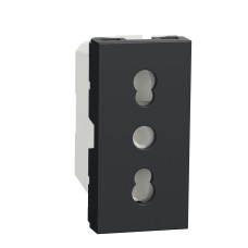 Контакт италиански стандарт 16A 2P+E, 1 модул, New Unica, Schneider Electric NU302354
