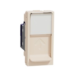 Розетка RJ45 Cat 6A FTP 1 модул, бежова, New Unica, Schneider Electric NU344844