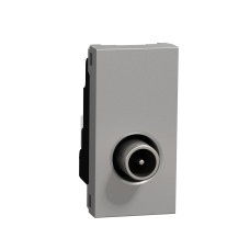 TV розетка, 1 модул, алуминий, New Unica, Schneider Electric NU346130