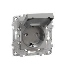 Контакт шуко IP44 детска защита, алуминий, New Unica, Schneider Electric NU508230