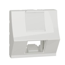 Капак за розетка RJ45 2xKeystone/Systimax 2 модула, бял, New Unica, Schneider Electric NU946418