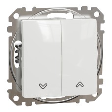 Ключ за ролетни щори 10AX, бял, Schneider Electric SDD111104 Sedna Design & Elements