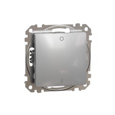 Двуполюсен ключ 10AX, алуминий, Schneider Electric SDD113102 Sedna Design & Elements