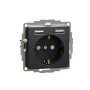 Контакт Шуко + 2x USB тип A, антрацит, Schneider Electric SDD114052 Sedna Design & Elements