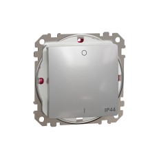 Двуполюсен ключ 10AX, алуминий, Schneider Electric SDD213102 Sedna Design & Elements