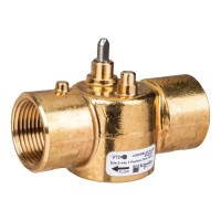 Zone Valves and Actuators Erie Zone Valve, 2-Way, PN16, DN25 (1"), Rp Thread, Kvs 6.9 m³/h (Cv 8.0), Pop-Top Actuator Connection, Brass Body, Schneider Electric VT2437