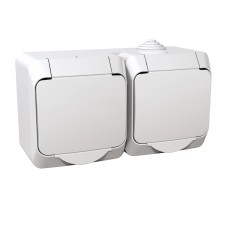 Двоен контакт шуко с детска защита, бял, Cedar Plus, Schneider Electric WDE000523