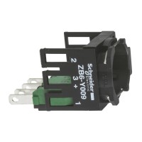 Schneider Electric ZB6Z4B - Harmony XB6 - Контактен блок за XB6 с монт. скоба, 2 NC, Faston клеми, сребърна сплав