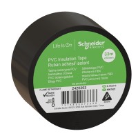 Schneider Electric 2420303 - Thorsman installation material - PVC изолационна лента - 50 mm x 33 m - черна - комплект от 3 бр.