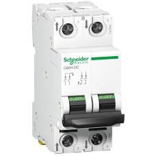 Schneider Electric A9N61528 - Acti 9 C60H-DC, C60PV-DC - Миниатюрен автоматичен прекъсвач - C60H - 2 полюса - 10 A - крива C