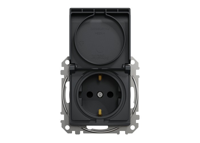 Контакт Шуко с капак, антрацит, Schneider Electric SDD114023 Sedna Design & Elements