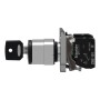 Schneider Electric XB4BG33 - Harmony XB4 - Селекторен превключвател с ключ 455, метален, 22мм, 3 позиции, със задържане, 2 NO