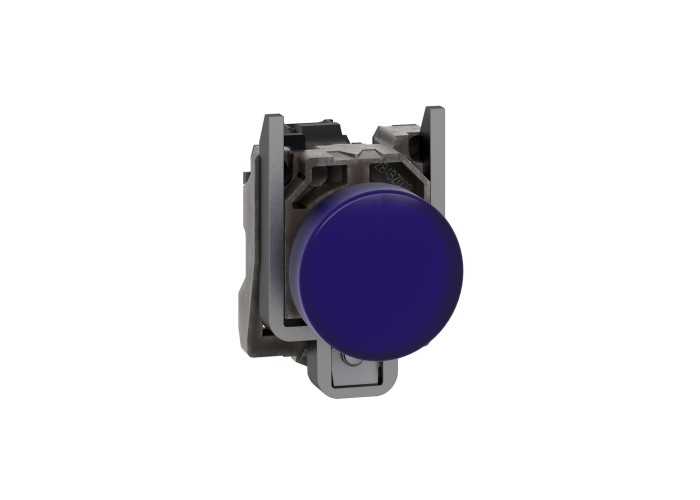 Сигнална лампа метална, синя, 22 мм, вграден LED, 24 V AC/DC, Harmony XB4 Schneider Electric XB4BVB6