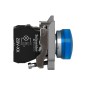 Сигнална лампа метална, синя, 22 мм, вграден LED, 24 V AC/DC, Harmony XB4 Schneider Electric XB4BVB6