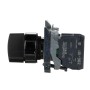 Schneider Electric XB4BD21 - Harmony XB4 - Селекторен превключвател с къса черна ръкохватка, метален, 22 мм, 2 позиции, със задържане, N/O