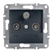 TV-R-SAT розетка крайна, 1db, антрацит, Asfora, Schneider Electric EPH3500171