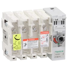 Schneider Electric GS2DB4 - TeSys GS - Разеденител за стопяем предпазител - 4 P - 32A - BS A1