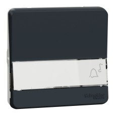 Бутон с държач за етикет, антрацит, Mureva Styl, Schneider Electric MUR34029