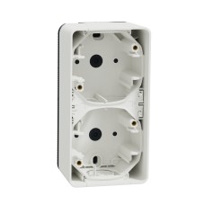 Двойна вертикална конзола за открит монтаж, бял, Mureva Styl, Schneider Electric MUR39912
