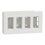 Инсталационна кутия, 4 колони х 4 модула, антибакт., бяла, New Unica, Schneider Electric NU124420
