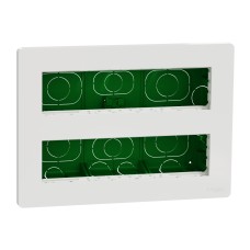Панел 2x8 модула за скрит монтаж, антибакт. бял, New Unica, Schneider Electric NU171820