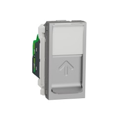 Розетка RJ45, кат. 5 UTP, 1 модул, алуминий, New Unica, Schneider Electric NU341030