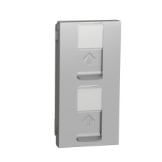 Капак за розетка RJ45 2xKeystone/Systimax 4 модула, алуминий, New Unica, Schneider Electric NU946230