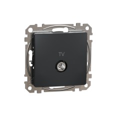 TV розетка (конектор), междинна 10dB, антрацит, Schneider Electric SDD114478 Sedna Design & Elements