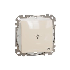 Еднополюсен бутон 10A символ Лампа, крем, Schneider Electric SDD212132 Sedna Design & Elements